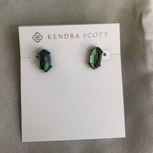 Kendra Scott Gunmetal Iridescent Stud Earrings